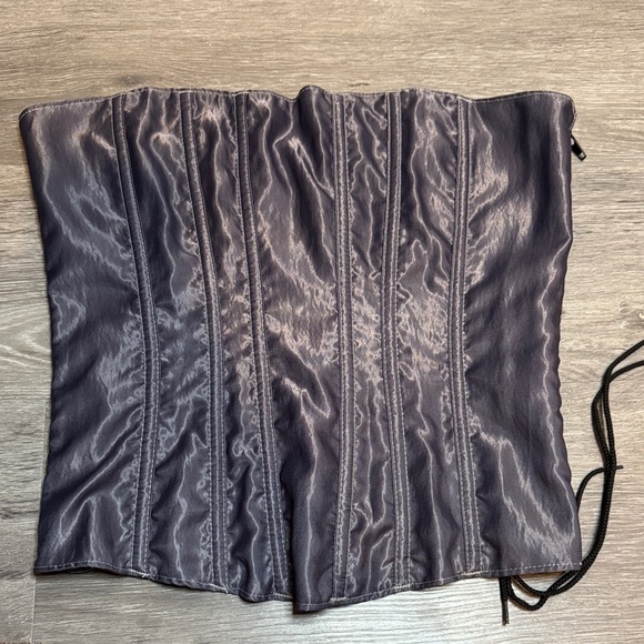 Tesa Tops - Subversive Metallic Iridescent Purple Corset